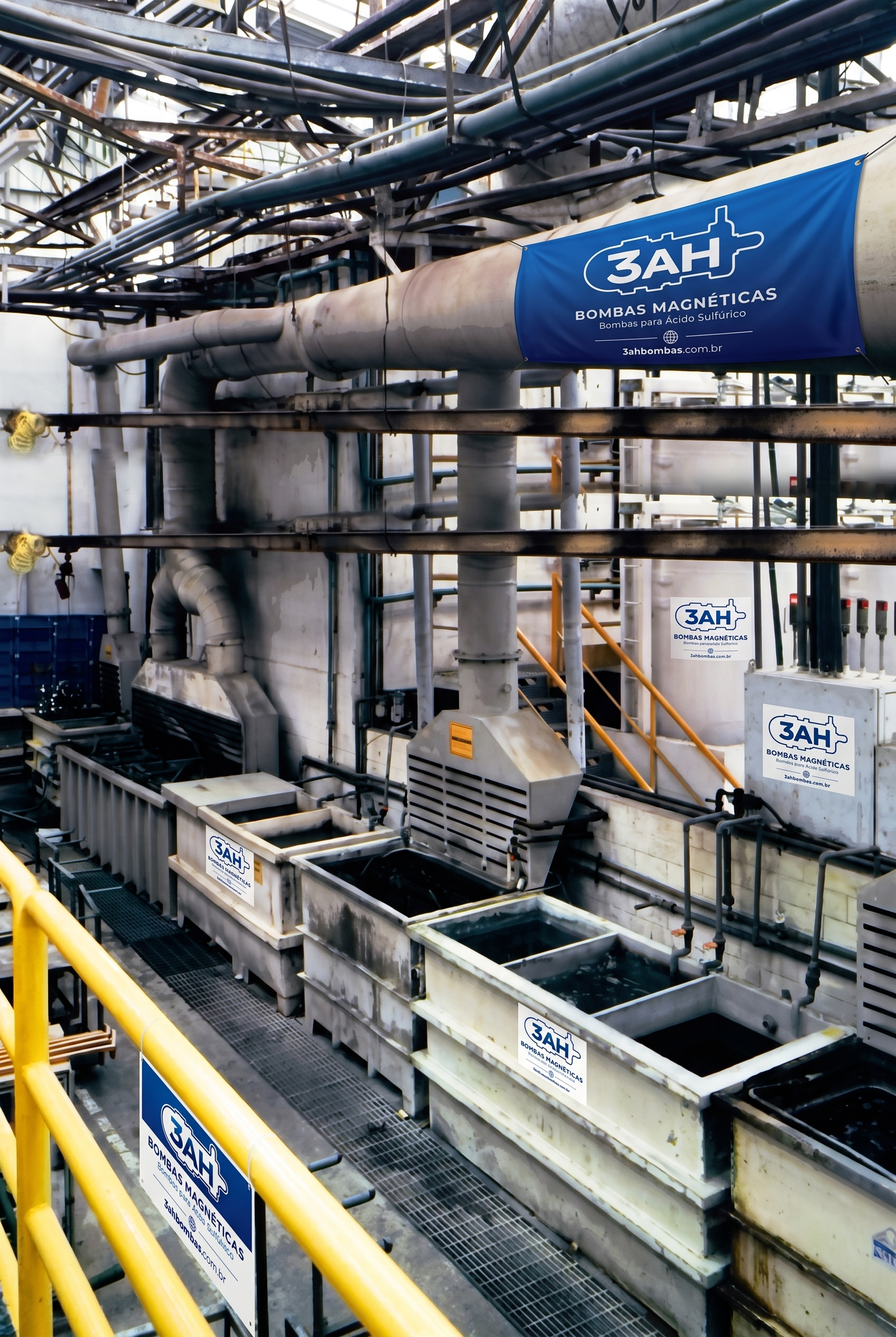 Linha de galvanoplastia atendida pela 3AH Bombas Magnéticas